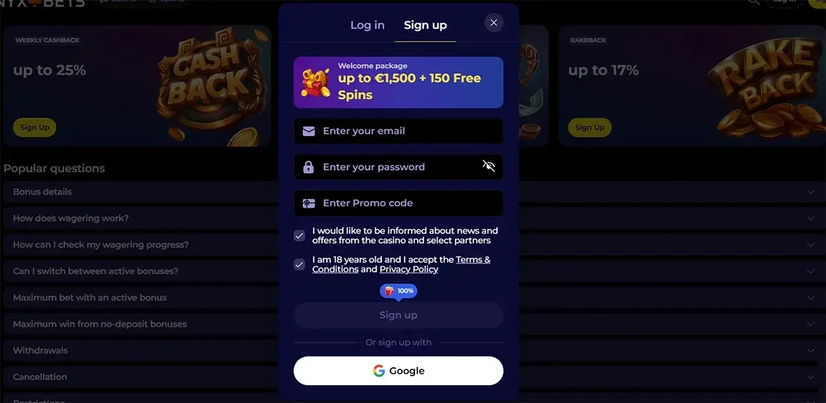 Nyxbets Casino – Online casino voor Nederlandse spelers image 2